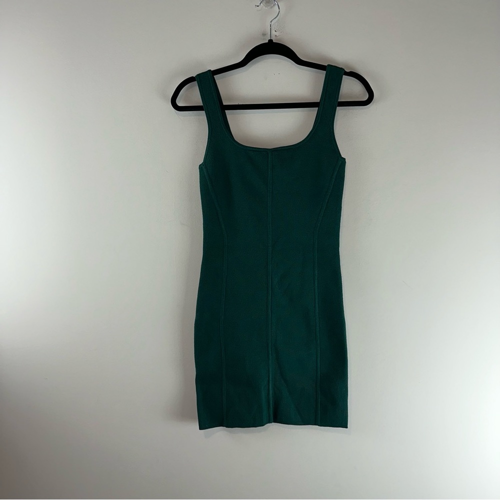 Aritzia Wilfred Natalie Dress in Aventurine Green Bodycon Stretch Dress Size S